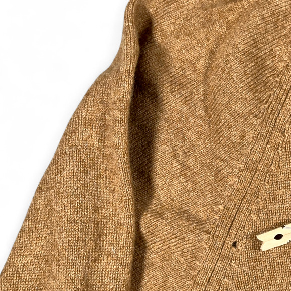 Vintage LL Bean Sweater Adult 2XL Brown Cardigan Lambswool Knit Pockets Y2K - Picture 9 of 11